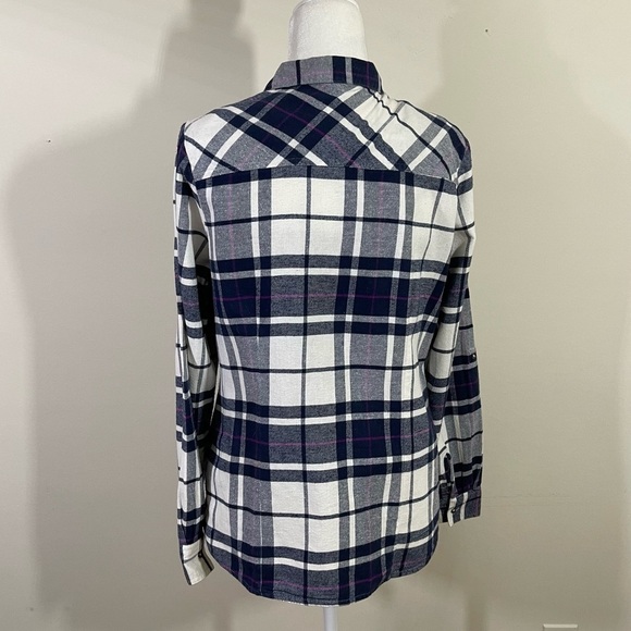 Falls Creek sz lg shirt button down in blue and white plaid - Picture 6 of 14